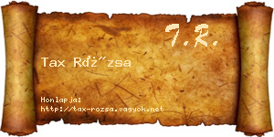 Tax Rózsa névjegykártya
